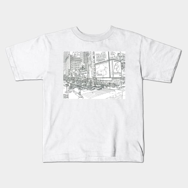 TIMES SQUARE Kids T-Shirt by valery in the gallery